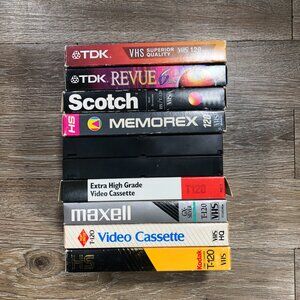 Mixed Lot of 10 Blank VHS Tapes For Recording